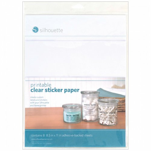 Silhouette Bedruckbare, klare Folie für Aufkleber für Aufkleber Etiketten Silhouette Bedruckbare, klare Folie für Aufkleber für Aufkleber Etiketten von Silhouette