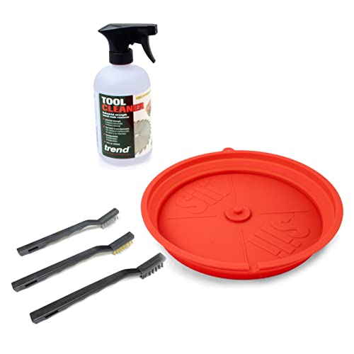 Sili Das Deluxe-Sägeblatt-Reinigungsset enthält die Sili Sägeblatt-Reinigungsschale mit Trend-Clean/500-Werkzeugreiniger in einer 530 ml Sprühflasche und das 3-teilige Fulton-Drahtbürsten-Set Sili Das Deluxe-Sägeblatt-Reinigungsset enthält die Sili Sägeblatt-Reinigungsschale mit Trend-Clean/500-Werkzeugreiniger in einer 530 ml Sprühflasche und das 3-teilige Fulton-Drahtbürsten-Set von Sili