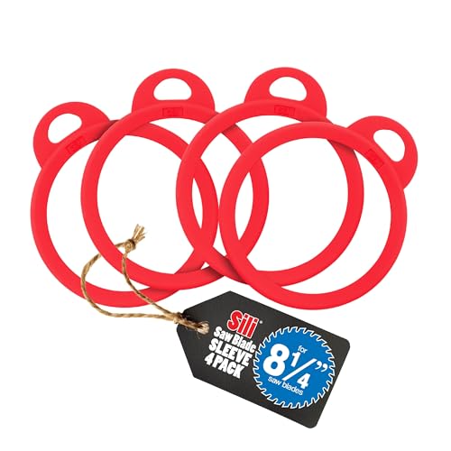 Sili Hülse Silikon-Sägeblatt-Aufbewahrungshalter-Abdeckung für runde Gehrungstischsägeblätter und Tischsägenzubehör (21 cm, 4 Stück) von Sili