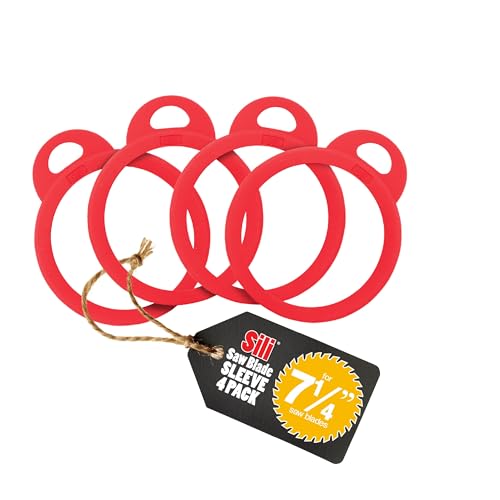 Sili Sägeblatthülsen-Sägeblattschutz/Halter Aufbewahrung für Tischsägeblätter, Kreissägeblätter, Gehrungssägeblätter und Tauchsägeblätter (19,8 cm, 4 Stück) von Sili