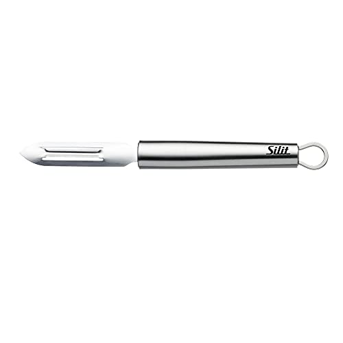 Silit Classic Line Sparschäler 19 cm, Gemüseschäler rostfrei, Edelstahl poliert, Kartoffelschäler, Spargelschäler, Obstschäler, Gurkenschäler, spülmaschinengeeignet von Silit