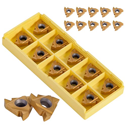 SilkRoadSupply CNC -Vergasereinsätze Robustes Drehdrehwerkzeug für Edelstahlgusskarbidmaterial Gold Farbe 16x16mm 10pcs Set von SilkRoadSupply