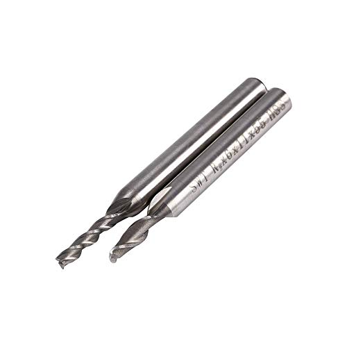 SilkRoadSupply HSS 6mm Schaft 2 Flötenkugel Nasenende Mahlen Drehstädter CNC Router Bit -Werkzeug hohe Dichte Polierter Super -Hard -Verschleiß unzusammenhöhe hohe Temperatur zum S von SilkRoadSupply