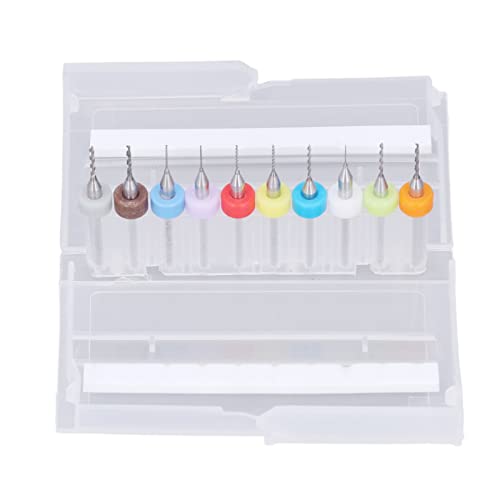SilkRoadSupply Mini -Bohrer Bit Hochleistungs Tungstenstahl Schnellbohrer Präzisionswerkzeuge für PCB CNC -Gravur Schmuck Metal Plastik 10pcs Set 0,3 1,2 mm von SilkRoadSupply