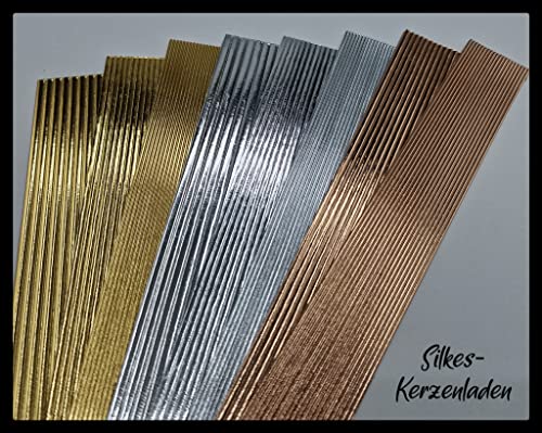 Silkes-Kerzenladen Wachsstreifen/Verzierwachs GOLD 2mm VST 06 von Silkes-Kerzenladen