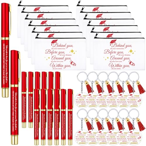 Silkfly 12 Sets Abschluss-Geschenk, Großpackung für Abschlussfeier, Partygeschenke für Gästeklasse 2025, inspirierende Stift-Make-up-Tasche, Acryl-Schlüsselanhänger mit Quaste für Studenten, Studenten Silkfly 12 Sets Abschluss-Geschenk, Großpackung für Abschlussfeier, Partygeschenke für Gästeklasse 2025, inspirierende Stift-Make-up-Tasche, Acryl-Schlüsselanhänger mit Quaste für Studenten, Studenten von Silkfly