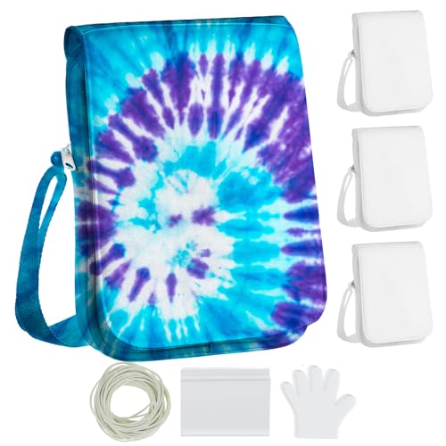 Silkfly 4 Stück Schultertaschen für Batikfärbung, weiße Baumwolltaschen, Dinge zum Batikfärben, Crossbody-Taschen für Gruppen, Batikpartys, Zuhause, DIY Silkfly 4 Stück Schultertaschen für Batikfärbung, weiße Baumwolltaschen, Dinge zum Batikfärben, Crossbody-Taschen für Gruppen, Batikpartys, Zuhause, DIY von Silkfly
