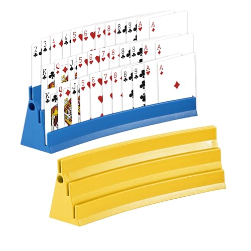 2X Spielkartenhalter Plastik zum Hinstellen - Kartenhalter mit Filzstreifen für Spielkarten - Spielkartenständer für Senioren und Kinder - Card Holder Erwachsene - Freisprech Kartenständer - 2er Set 2X Spielkartenhalter Plastik zum Hinstellen - Kartenhalter mit Filzstreifen für Spielkarten - Spielkartenständer für Senioren und Kinder - Card Holder Erwachsene - Freisprech Kartenständer - 2er Set von Silkwish