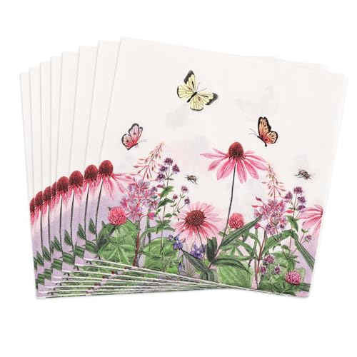 【40 Stück】Papierservietten 33x33cm mit Frühlingsblumen & Schmetterlingen - Bunte Blumenmuster Servietten aus Natürlichem Holzbrei, Umweltfreundliche Pflanzenfarbe für Tischdeko/Kindergeburtstag 【40 Stück】Papierservietten 33x33cm mit Frühlingsblumen & Schmetterlingen - Bunte Blumenmuster Servietten aus Natürlichem Holzbrei, Umweltfreundliche Pflanzenfarbe für Tischdeko/Kindergeburtstag von Silkwish