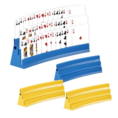 4X Spielkartenhalter Plastik zum Hinstellen - Kartenhalter mit Filzstreifen für Spielkarten - Spielkartenständer für Senioren und Kinder - Card Holder Erwachsene - Freisprech Kartenständer - 4er Set 4X Spielkartenhalter Plastik zum Hinstellen - Kartenhalter mit Filzstreifen für Spielkarten - Spielkartenständer für Senioren und Kinder - Card Holder Erwachsene - Freisprech Kartenständer - 4er Set von Silkwish