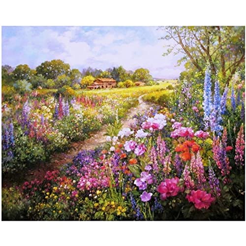 DIY 5D Diamant Malerei Kit Garten Blumen Landschaft Diamond Painting Bilder Vollbohrer Diamant Gemälde Malen Nach Zahlen Diamant Stickerei Wall/Eingang/Büro Dekorationen 70x100cm/28x40inch Round DIY 5D Diamant Malerei Kit Garten Blumen Landschaft Diamond Painting Bilder Vollbohrer Diamant Gemälde Malen Nach Zahlen Diamant Stickerei Wall/Eingang/Büro Dekorationen 70x100cm/28x40inch Round von SilkyShy