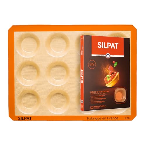 Silpat ES-02675-99 Perfect Mold Tartelette-Form, Silikon, 12 liters, Hellbraun von Silpat