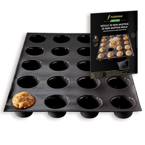Silpat Flexipan Mini-Muffinform – die originale antihaftbeschichtete Mini-Cupcake-Form, hergestellt in Frankreich seit 1965 – von Weltklasse-Köchen vertraut – zertifizierte lebensmittelechte von Silpat