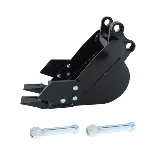Silscvtt Minibaggereimer, 200 mm schmaler Grabeimer, 20 cm Grabenaufsatz mit Metallzähnen, Ersatz für Minibagger von Silscvtt