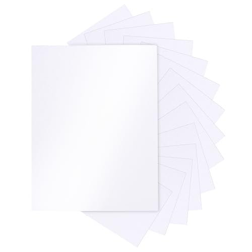 Silunkia 100 Blatt weißer schimmernder Karton, 21,6 x 28,9 cm, Zertifikatpapier, 34 kg, glänzendes weißes Druckerpapier für Dankeskarten, Visitenkarten, Hochzeitseinladungen, Scrapbooking von Silunkia