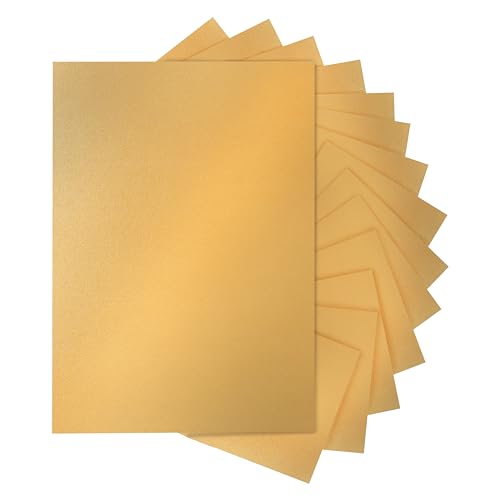Silunkia 120 Blatt goldschimmernder Karton, 8,5 x 11 cm, Metallic-Papier, 250 g/m² dickes Papier für Geburtstagsdekorationen, DIY-Karten, Grußkarten, Hochzeitseinladungen, Schulbasteln Silunkia 120 Blatt goldschimmernder Karton, 8,5 x 11 cm, Metallic-Papier, 250 g/m² dickes Papier für Geburtstagsdekorationen, DIY-Karten, Grußkarten, Hochzeitseinladungen, Schulbasteln von Silunkia