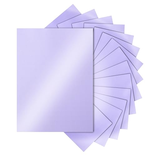 Silunkia 40 Blatt lila schimmernder Karton, 8,5 x 11 cm, Bastelpapier, 34 kg, Premium-Karton-Druckerpapier für selbstgemachte Karten, Grußkarten, Einladungen, Geburtstagsdekorationen, Schule von Silunkia