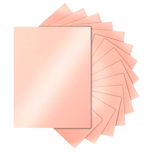 Silunkia 40 Blatt rosa schimmernder Karton, 8,5 x 11 cm, Bastelpapier, 34 kg, schweres Kartonpapier für selbstgemachte Karten, Grußkarten, Hochzeitseinladungen, Menüs von Silunkia