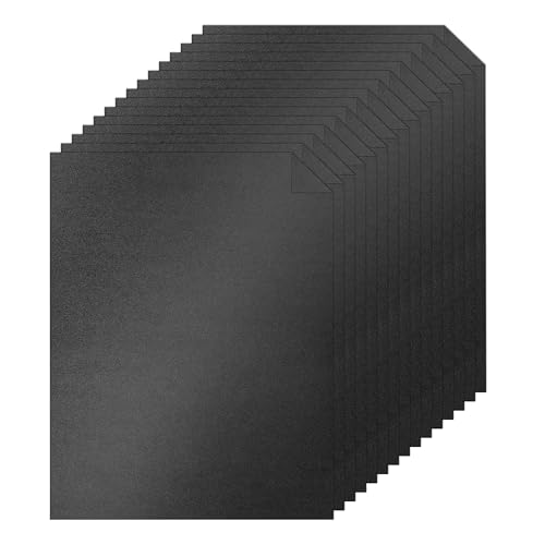 Silunkia 40 Blatt schwarzer schimmernder Karton, 21,6 x 27,9 cm, 34 kg, schweres Druckerpapier für Kartenherstellung, Grußkarten, Hochzeitseinladungen, Papierbasteln von Silunkia
