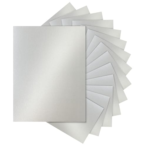 Silunkia 40 Blatt silberfarbener schimmernder Karton, 21,6 x 28,9 cm, Metallic-Papier, 34 kg dickes Druckerpapier für Grußkarten, Kartenherstellung, Visitenkarten, Einladungen, Scrapbooking Silunkia 40 Blatt silberfarbener schimmernder Karton, 21,6 x 28,9 cm, Metallic-Papier, 34 kg dickes Druckerpapier für Grußkarten, Kartenherstellung, Visitenkarten, Einladungen, Scrapbooking von Silunkia