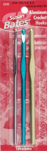 Silvalume Aluminum Crochet Hook Set-Sizes G6/4mm, H8/5mm, J10/6mm von Silvalume