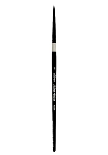 Silver Brush Limited 3000S4 Black Velvet Rund Pinsel, Aquarellpinsel in Größe 4, Kurzer Griff von Silver Brush Limited