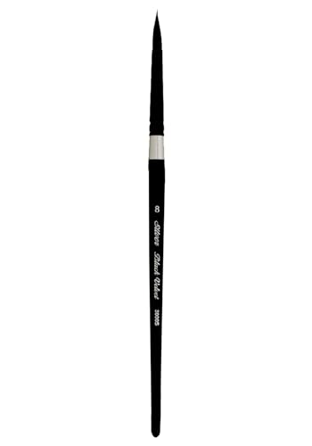 Silver Brush Limited 3000S8 Black Velvet Rund Pinsel, Aquarellpinsel in Größe 8, Kurzer Griff von Silver Brush Limited