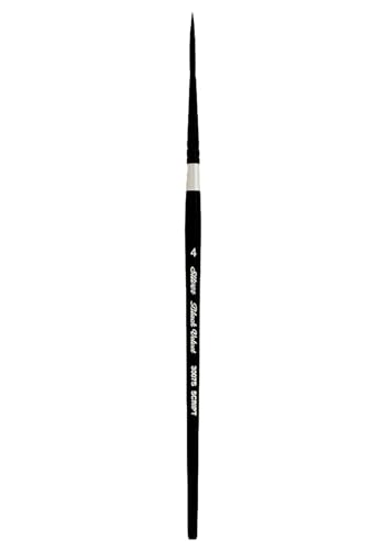Silver Brush Limited 3007S4 Black Velvet Script Liner Feinspitz Schriftzug Aquarellpinsel, Pinsel in Größe 4, Kurzer Griff Silver Brush Limited 3007S4 Black Velvet Script Liner Feinspitz Schriftzug Aquarellpinsel, Pinsel in Größe 4, Kurzer Griff von Silver Brush Limited