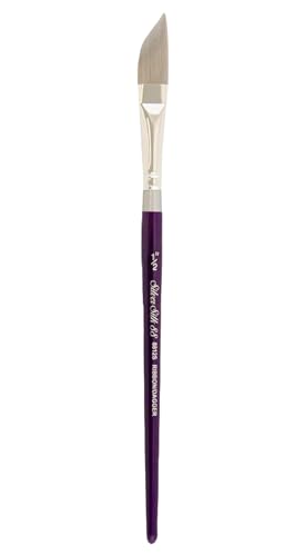 Silver Brush Limited 8812S Silver Silk 88 Schlepper Aquarellpinsel, Acryl Pinsel Gouache, Größe 1/2 Zoll, Pinsel mit Kurzem Griff von Silver Brush Limited