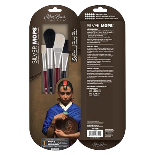 Silver Brush SMS-5599S Silver Mop Multimedia Pinselset mit Kurzem Griff, 4er Set Pinsel Silver Brush SMS-5599S Silver Mop Multimedia Pinselset mit Kurzem Griff, 4er Set Pinsel von Silver Brush Limited