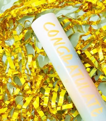 Konfetti Goldglitter*4pcs, SilverChry Party Popper Gold, Konfettikanone Geburtstag, Konfettipistolen Set, Confetti Kanone, Hochzeit Konfetti Poppers, Konfettikanonen Poppers (Rechteck) von SilverChry