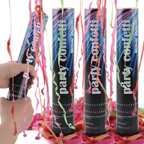 Konfettikanone Geburtstag*4pcs, SilverChry Party Popper, Konfettikanone Hochzeit, Konfetti Pistolen Set, Konfettibombe, Konfettishooter, Konfettikanone Party, Konfetti Kanonen Poppers (Papierstreifen) Konfettikanone Geburtstag*4pcs, SilverChry Party Popper, Konfettikanone Hochzeit, Konfetti Pistolen Set, Konfettibombe, Konfettishooter, Konfettikanone Party, Konfetti Kanonen Poppers (Papierstreifen) von SilverChry
