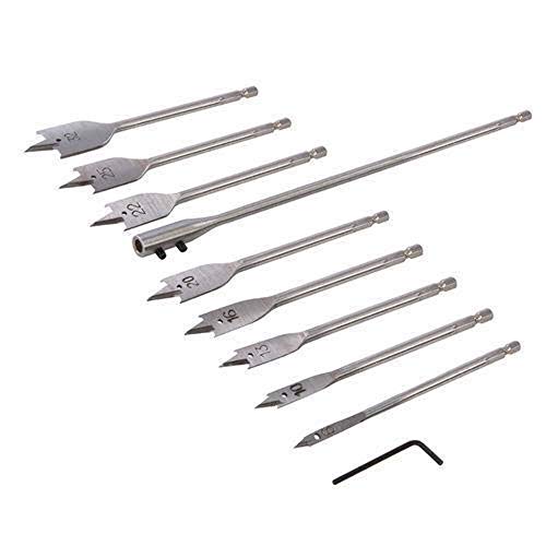 Silverline 481937 Flachfräsbohrer und Verlängerung, 10-tlg. Satz 6–32 mm Silverline 481937 Flachfräsbohrer und Verlängerung, 10-tlg. Satz 6–32 mm von Silverline