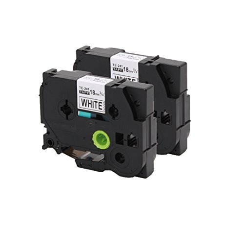 2x Schriftband für Brother TZe-241 18mm schwarz auf weiß 18mm breit x 8m Länge kompatibel zu TZ241 P-Touch 1750 1800 1850 220 2400 2450 2460 2470 2480 300 310 340 350 3600 540 550 9400 9600 1000 BTS F 2x Schriftband für Brother TZe-241 18mm schwarz auf weiß 18mm breit x 8m Länge kompatibel zu TZ241 P-Touch 1750 1800 1850 220 2400 2450 2460 2470 2480 300 310 340 350 3600 540 550 9400 9600 1000 BTS F von Silvertrade