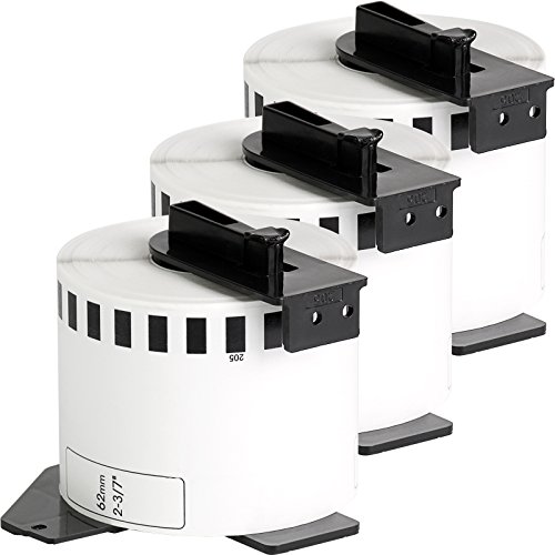 3er Set Etiketten kompatibel zu Brother DK22205 62mm x 30,48m Thermopapier mit Trägerspule für Brother QL1050 / QL1060 / QL500 / QL550 / QL560 / QL570 / QL580 / QL650 / QL700 / QL710 / QL720 3er Set Etiketten kompatibel zu Brother DK22205 62mm x 30,48m Thermopapier mit Trägerspule für Brother QL1050 / QL1060 / QL500 / QL550 / QL560 / QL570 / QL580 / QL650 / QL700 / QL710 / QL720 von Silvertrade