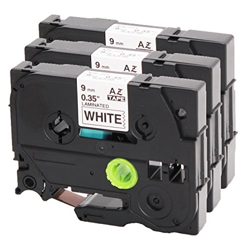 Silvertrade 3x Schriftband für Brother TZe-221 9mm schwarz auf weiÃŸ 9mm breit x 8m Länge kompatibel zu TZ221 P-Touch 1000W 1830 2730 D200 7100 2100 2030 1830 7600 VP 2430 1230 9700 PC 1090 2470 129 von okoium