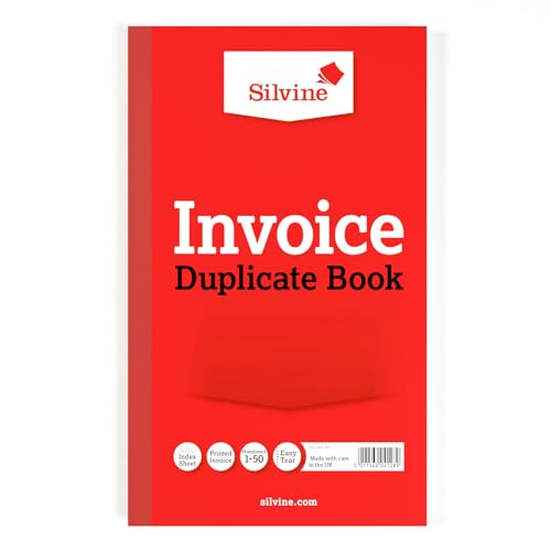 Silvine 20,3 x 12,7 cm doppeltes Rechnungsbuch, nummeriert 1-50, mit Indexblatt von Silvine
