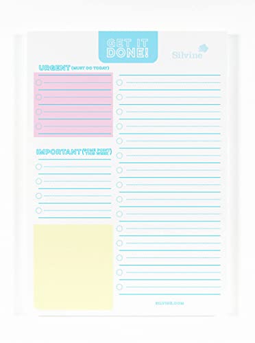 Silvine A5 Things to Do Block - Vorgedruckte Vorlage (60 Blatt) von Silvine