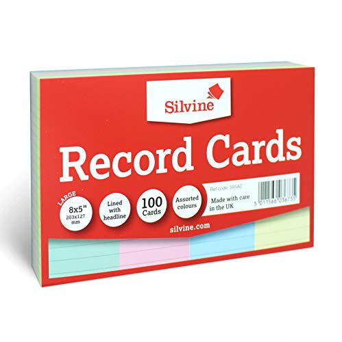 Silvine Karteikarten, 203 x 127 mm liniert 100 Stück Silvine Karteikarten, 203 x 127 mm liniert 100 Stück von Silvine