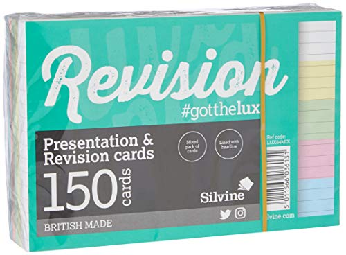 Silvine Luxpad Notiz- und Präsentationskarten, A6, liniert, Weiß, 150 Karten pro Block (15,2 x 10,2 cm) von Silvine