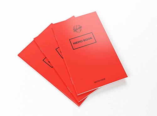 Silvine Notizbuch, 158 x 99 mm, Rot, liniert, 72 Seiten, 3 Stück von Silvine