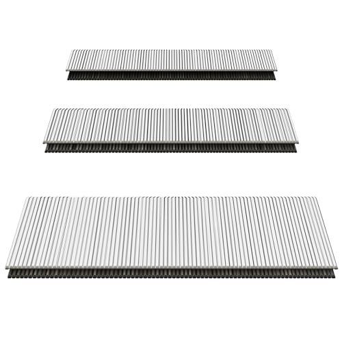 SimCos 18 Gauge 1/4 Zoll schmale Krone 304 Edelstahl Heftklammern (2,5 cm, 1,9 cm, 1,27 cm), sortiert, 1200 Stück für pneumatischen oder elektrischen Tacker oder Heftpistole, Projektpaket (304 von SimCos