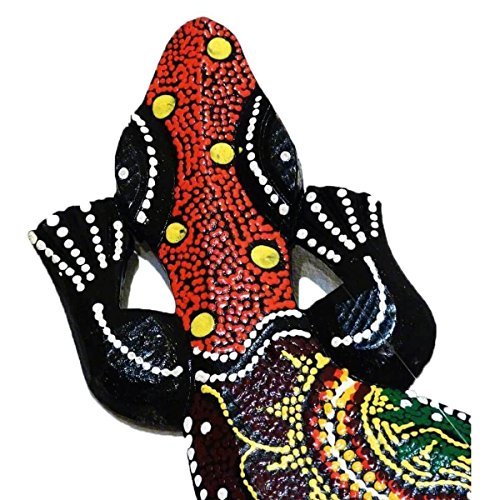 Gecko Echse Deko Figur Wanddeko Holzfigur Wandfigur Afrika Asia punktbemalt dotpainting Salamander Größe M Gecko Echse Deko Figur Wanddeko Holzfigur Wandfigur Afrika Asia punktbemalt dotpainting Salamander Größe M von Simandra