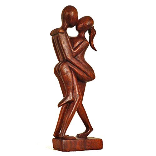 Simandra Holz Figur Skulptur Abstrakt Holzfigur Statue Afrika Asia Handarbeit Deko Akt Größe 20 cm von Simandra