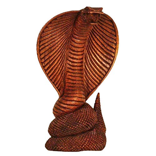 Simandra Kobra Holz Figur Skulptur Abstrakt Holzfigur Statue Afrika Asia Handarbeit Deko Cobra (25 cm) von Simandra