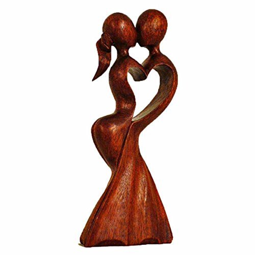 Simandra Holz Figur Skulptur Abstrakt Holzfigur Statue Afrika Asia Handarbeit Deko Hochzeit Größe 10 cm von Simandra