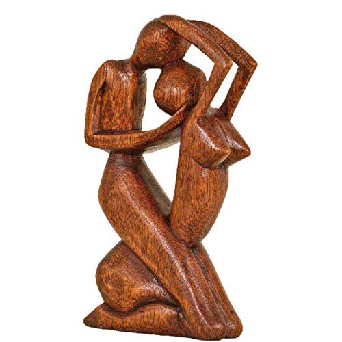 Simandra Holz Figur Skulptur Abstrakt Holzfigur Statue Afrika Asia Handarbeit Deko Leidenschaft Größe 10 cm von Simandra
