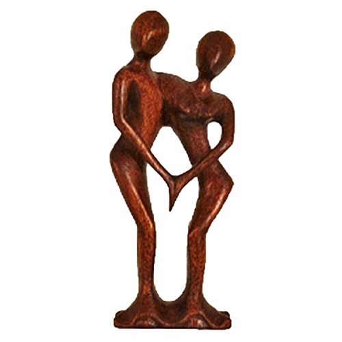 Simandra Holz Figur Skulptur Abstrakt Holzfigur Statue Afrika Asia Handarbeit Deko Tanz Größe 30 cm von Simandra