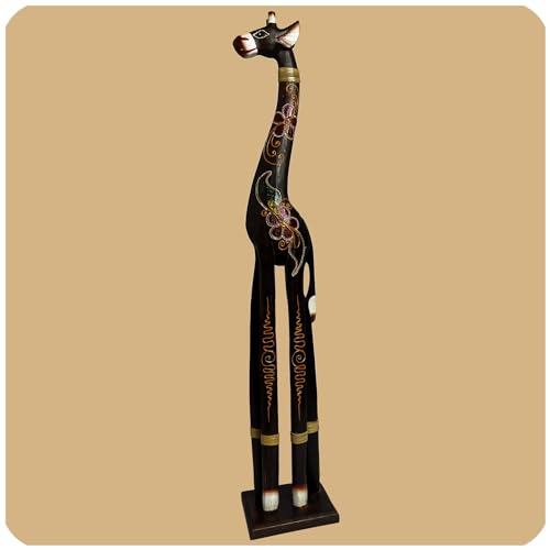 Simandra XXL afrikanische Holzfigur Giraffe Deko Holz Figur Skulptur Afrika Größe Mittel von Simandra