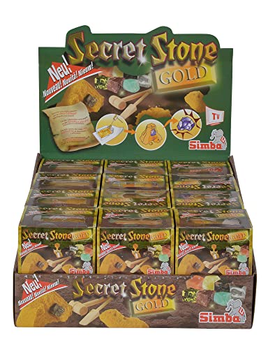 Simba 105952498 - Secret Stone, Gold oder Halbedelstein in Sandbarren, mit Hammer und Meißel aus Holz, 8-fach sortiert, es wird nur ein Artikel geliefert, Goldbarren, Entdeckerspielzeug ab 3 Jahren Simba 105952498 - Secret Stone, Gold oder Halbedelstein in Sandbarren, mit Hammer und Meißel aus Holz, 8-fach sortiert, es wird nur ein Artikel geliefert, Goldbarren, Entdeckerspielzeug ab 3 Jahren von Simba